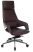 Кресло руководителя _DAO-2 коричневый кожа с подголов. крестов. алюминий (Коричневый)