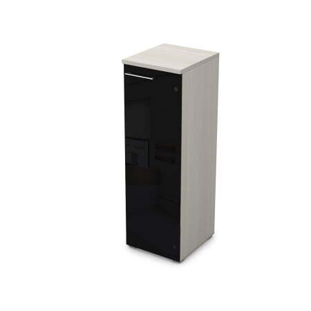 Пенал средний со стеклом левый Gloss line 9НП.017.7 Л 400x450x1245 (Ivory)