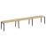 Рабочая станция на деревянных опорах Onix Wood OW.RS-3.4.8 4740x800x750 (Тиквуд Светлый/Дуб Темный)
