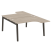 Рабочая станция на деревянных опорах Onix Wood OW.D.SA-3 1380x2395x750 (Тиквуд Светлый/Дуб Темный)