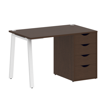 Стол письменный VR.SP-3-118.4.A 1180x720x750 (Венге Цаво/Белый Металл)