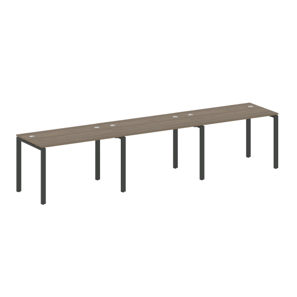 Рабочая станция на 3 раб. места Metal System Style БП.СМ-3.2 3600x720x750 (Вяз/Антрацит металл)