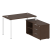Рабочая станция с опорной тумбой правая Metal System Style БП.РС-СТС-2.2 Пр 1300x1520x750 (Дуб Наварра/Серый металл)