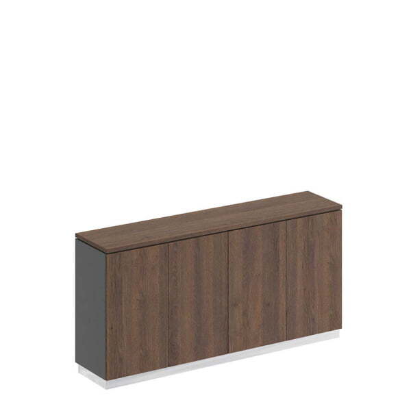 Шкаф для документов закрытый низкий City СИ 323 1800x400x881 (Дуб гладстоун / Антрацит премиум / Дуб гладстоун)