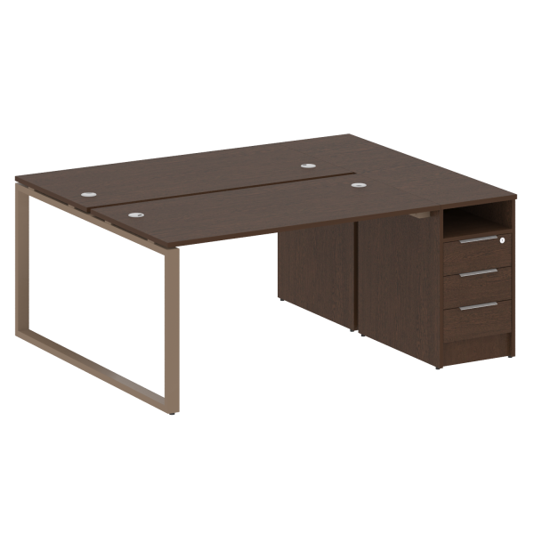 Рабочая станция Metal System Style БО.РС-СТП-2.3 1812x1475x750 (Венге Цаво/Мокко металл)