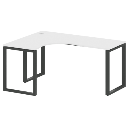 Стол криволинейный левый Metal System Style БО.СА-4 Л 1600x1200x750 (Белый/Антрацит металл)