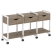 Тумба на колесных опорах наборная VR.L-TN-4.K 1440x460x767 (Тиквуд Темный/Белый металл)