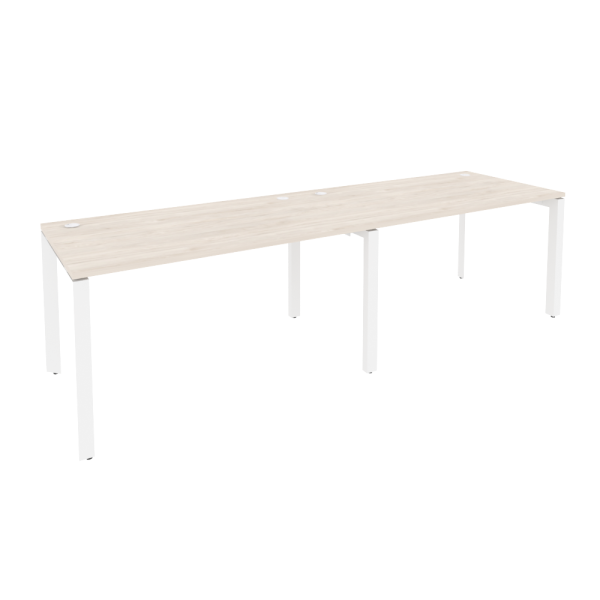 Рабочая станция на П-образном м/к Onix O.MP-RS-2.3.8 2760x800x750 (Денвер Светлый/Белый Металл)