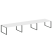 Переговорный стол 3 столешницы Metal System Style БО.ПРГ-3.5 5400x1235x750 (Дуб Наварра/Серый металл)