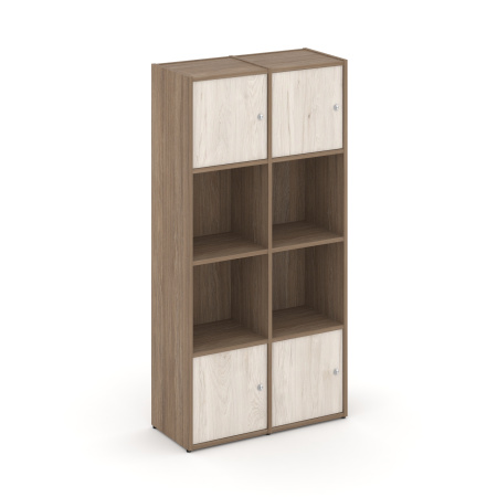 Стеллаж Locker Plus LK.K-005 798x350x1593 (Дуб Аризона | Денвер Светлый)