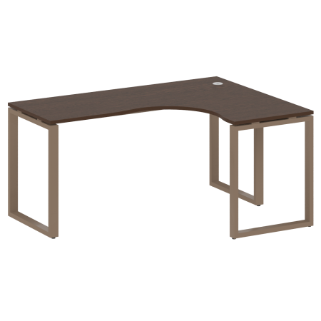 Стол криволинейный правый Metal System Style БО.СА-4 R 1600x1200x750 (Венге Цаво/Мокко металл)