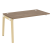 Наборный элемент рабочей станции на деревянных опорах Onix Wood OW.1.NRS-3.8 1380x800x750 (Тиквуд Светлый/Дуб Темный)