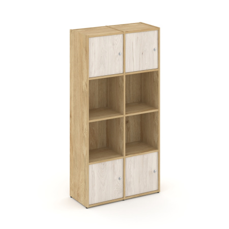 Стеллаж Locker Plus LK.K-005 798x350x1593 (Тиквуд Светлый | Денвер Светлый)