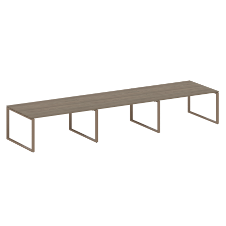 Переговорный стол 3 столешницы Metal System Style БО.ПРГ-3.4 4800x1235x750 (Вяз/Мокко металл)