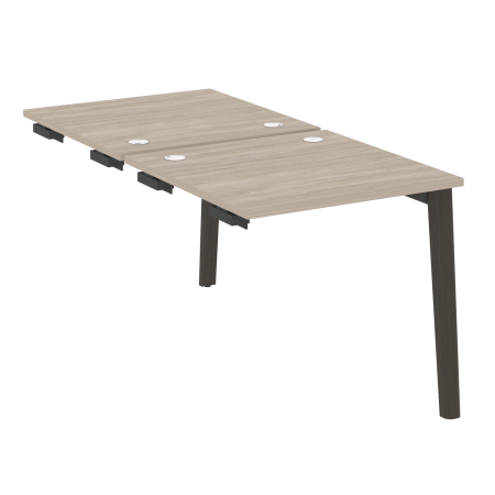 Стол-приставка двойной на деревянных опорах Onix Wood OW.D.SPR-0.8 780x1635x750 (Дуб Аттик/Дуб Темный)