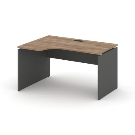 Стол рабочий эргономичный SN-D.SPA-011(L) (1380х700/980х750) (Дуб Табак/Антрацит)