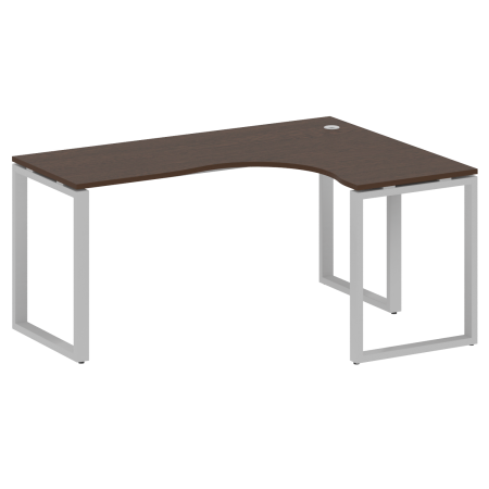 Стол криволинейный правый Metal System Style БО.СА-4 R 1600x1200x750 (Венге Цаво/Серый металл)