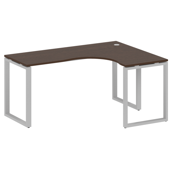 Стол криволинейный правый Metal System Style БО.СА-4 R 1600x1200x750 (Венге Цаво/Серый металл)