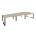 Рабочая станция на О-образном м/к Onix O.MO-D.RS-6.3.7 4140x1475x750 (Тиквуд Темный/Белый Металл)