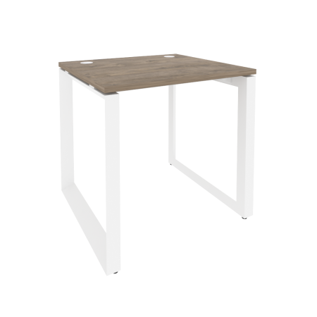 Стол рабочий на О-образном м/к Onix O.MO-SP-0.7 780x720x750 (Тиквуд Темный/Белый Металл)