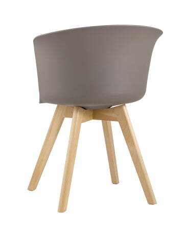 Стул Blossom с подушкой темно-бежевый (Стул пластиковый Blossom темно-серый)