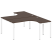 Рабочая станция криволинейная Metal System Style БП.РАС-СА-2.4 1600x2435x750 (Дуб Наварра/Серый металл)