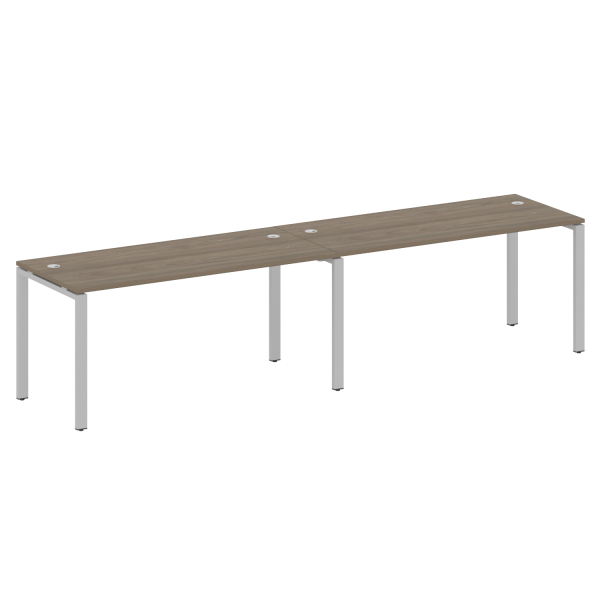 Рабочая станция на 2 раб.места Metal System Style БП.СМ-2.4 3200x720x750 (Вяз/Серый металл)
