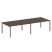Переговорный стол 2 столешницы Metal System Style БП.ПРГ-2.4 3200x1235x750 (Дуб Наварра/Серый металл)