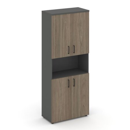Шкаф высокий широкий SN.STS.E-107 (796х400х1982) (Антрацит/Вяз Благородный)