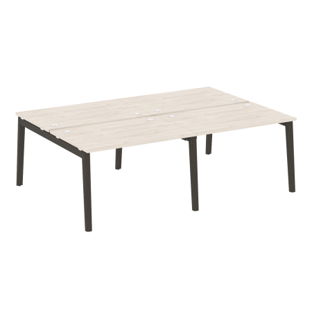Рабочая станция на деревянных опорах Onix Wood OW.D.RS-4.2.8 2360x1635x750 (Денвер Светлый/Дуб Темный)