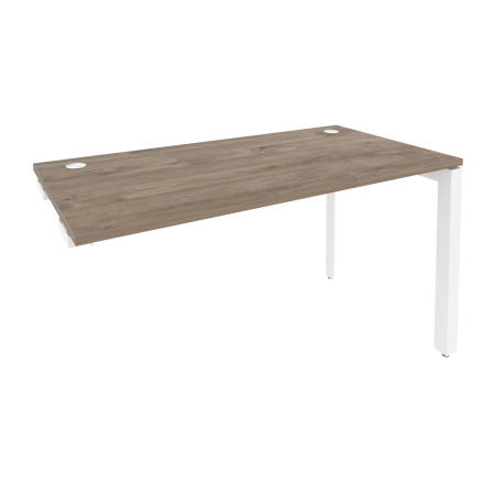 Стол-приставка на П-образном м/к к опорным элементам Onix O.MP-SPR-3.7 1380x720x750 (Тиквуд Темный/Белый Металл)