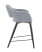 Стул полубарный Саймон велюр серый (Стул полубарный Саймон серый)