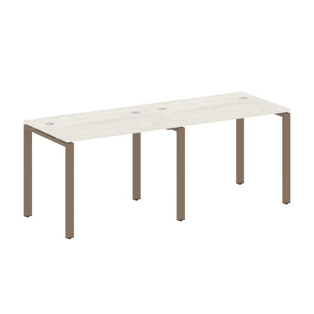 Рабочая станция на 2 раб.места Metal System Style БП.СМ-2.1 2000x720x750 (Дуб Наварра/Мокко металл)