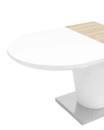 Стол обеденный Мулен раскладной 160-220*90 глянцевый белый (Стол обеденный Мулен белый)