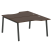 Рабочая станция криволинейная Metal System Style БА.РАС-СА-2.2 1400x1835x750 (Дуб Наварра/Серый металл)