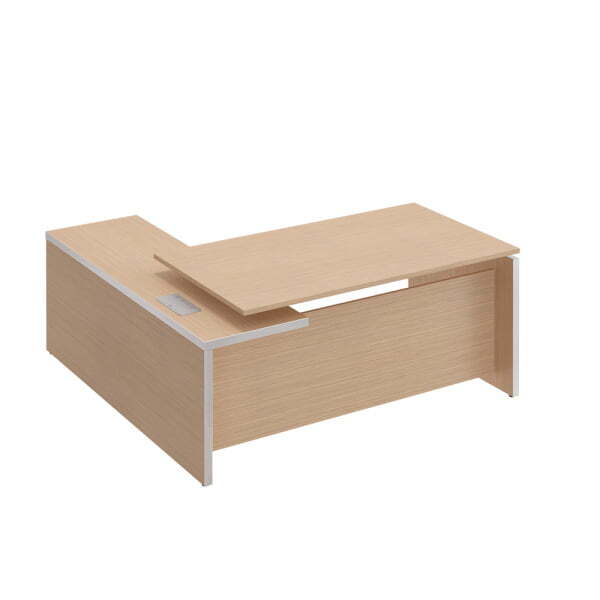 Стол руководителя с брифинг-приставкой боковой, правой Reventon МЕ 137 1800x1800x760 (Зебрано песочный)