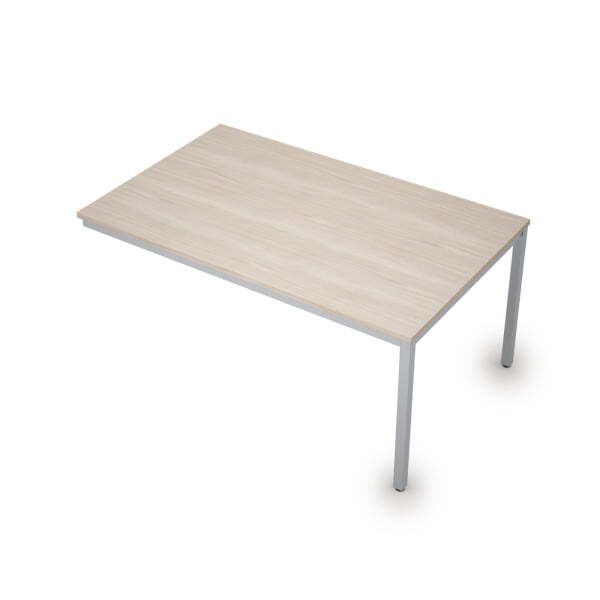 6МПК.004 Бенч-системы для переговорных столов, конечный модуль (1600x1000x750) (Шамони светлый/Алюминий матовый)