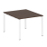 Переговорный стол 1 столешница Metal System Style БП.ПРГ-1.1 1000x1235x750 (Дуб Наварра/Серый металл)