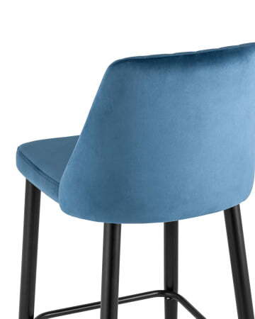 Стул барный Диего велюр пыльно-синий (Стул барный Диего синий)