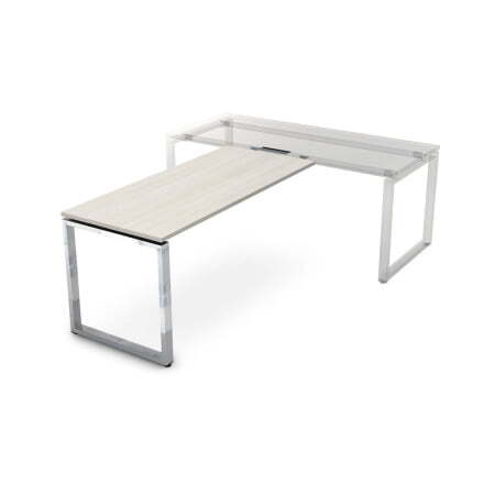 Брифинг-приставка Gloss НБП-О.009 1400x700x750 (IvoryХром)