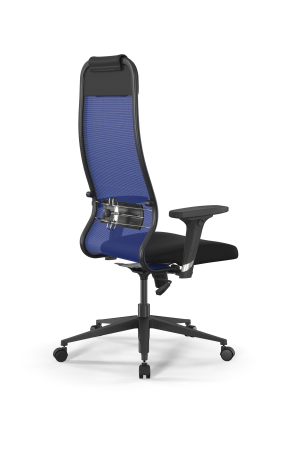 Кресло для руководителя Метта Sit 10 B1-111D - X2+UMF(X1) /Ub00/Wh00/D02P(M09.B11.G19.W02) (Синий | Черный)