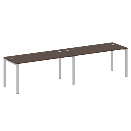 Рабочая станция на 2 раб.места Metal System Style БП.СМ-2.4 3200x720x750 (Венге Цаво/Серый металл)