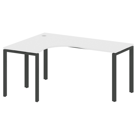 Стол криволинейный левый Metal System Style БП.СА-4 Л 1600x1200x750 (Белый/Антрацит металл)