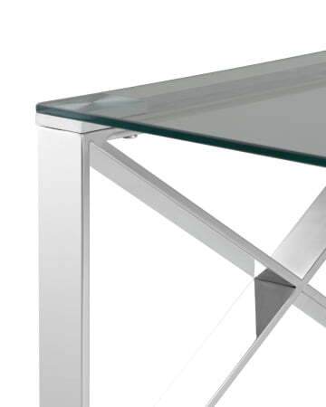 Журнальный стол 120*60 КРОСС серебро (Журнальный стол Кросс серебристый)