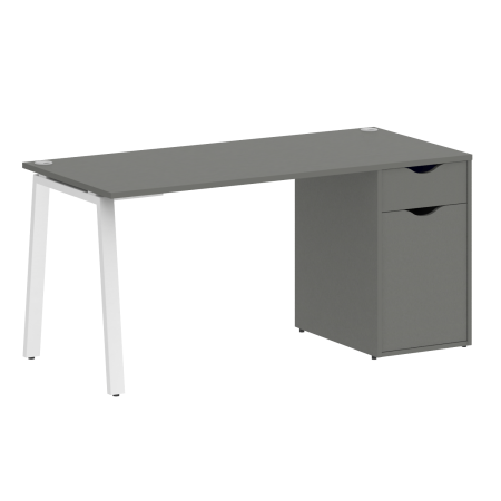 Стол письменный VR.SP-3-158.1.A 1580x720x750 (Металлик/Белый Металл)