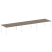 Переговорный стол 3 столешницы Metal System Style БП.ПРГ-3.5 5400x1235x750 (Дуб Наварра/Серый металл)