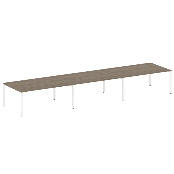 Переговорный стол 3 столешницы Metal System Style БП.ПРГ-3.5 5400x1235x750 (Вяз/Белый металл)