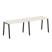 Рабочая станция на 2 рабочих места на А-образном м/к Metal System Style БА.СМ-2.2 2400x720x750 (Дуб наварра/Серый металл)
