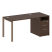 Рабочая станция с опорной тумбой Metal System Style БП.РС-СТП-1.2 1612x720x750 (Дуб Наварра/Серый металл)