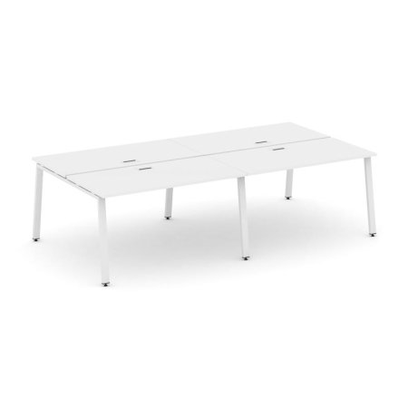 Рабочая станция 2-х сторонняя SN-6A.DRS-032 (2360х1232х750) (Белый/Металл Белый)